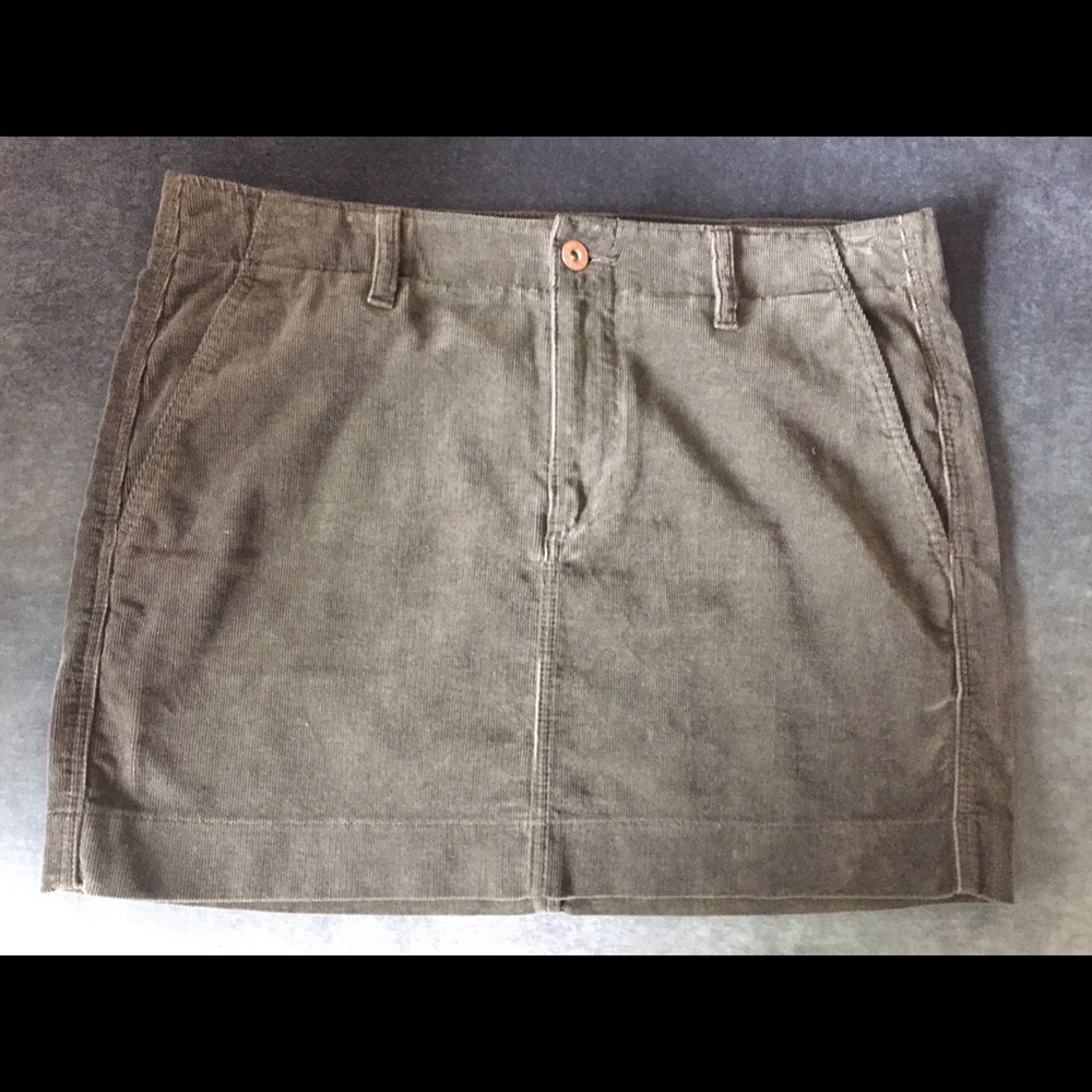 Chocolate Brown Corduroy Uniqlo Mini Skirt